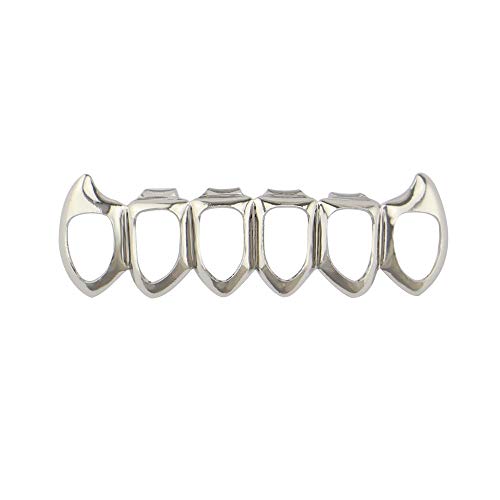 Longay 1Pcs Hip Hop Teeth Grillz Top Or Bottom Mouth Teeth Grills Fashion Removable (D)