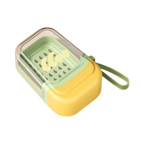 ポータブルトラベルソープケース漏れ防止蓋とシリコンハンドルコンパクトデザインシャンプー収納浴室必需品収納ケース