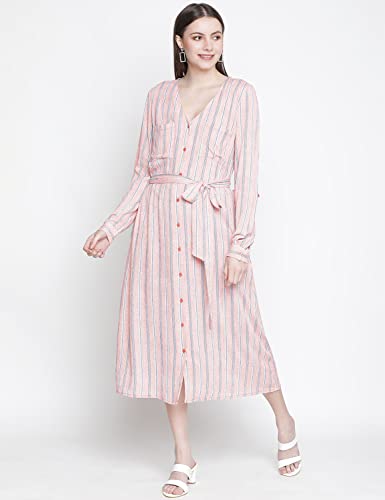 Image of oxolloxo Sweet - Natured Floral Print Button-Down Women Dress