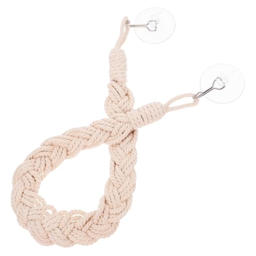 HAPINARY 爬虫類やヤドカリ用登り棒 ヤドカリ飼育水槽アクセサリー トカゲ用クライミングロープ ヘビ用エンリッチメント ヒョウモントカゲモドキ用玩具 吊り橋型爬虫類おもちゃ