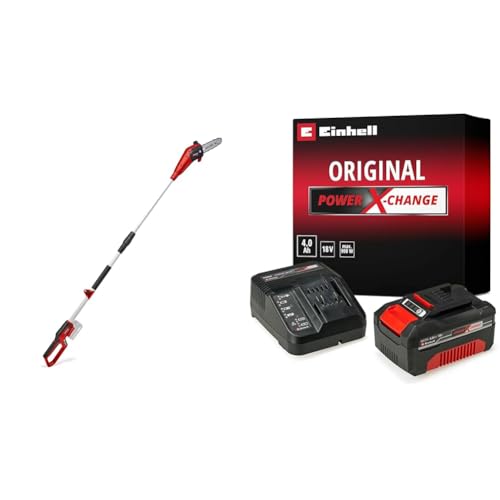 GC-LC 18/20'li T - Solo, Akülü Yüksek Dal Budama + Einhell 18V 4,0 Ah Pxc Starter Kit, Akü & Şarj Cihazı