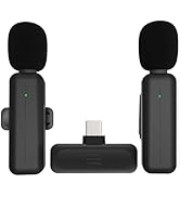 Wireless Lavalier Microphone For IPhone15,Android Phone,Laptop,PC,Professional E
