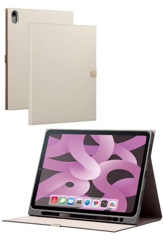 エレコム iPad Air 第5/4世代 iPad Air 10.9インチ(第5世代 第4世代) フラップケース ソフトレザー &me Apple Pencil収納 フリーアングル グレージュ TB-A23MWVJMGB