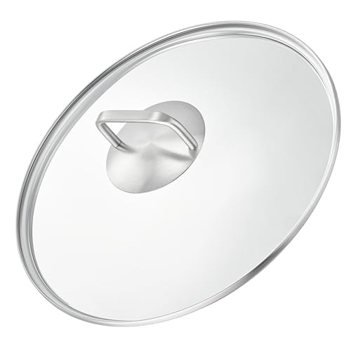 SILBERTHAL Tapa cazuela 28 cm - Tapadera de cristal y acero inoxidable para cazuelas, ollas, cacerolas y sartenes
