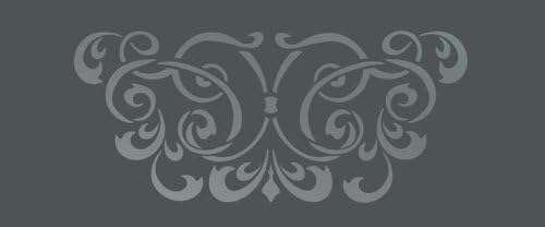Large Wall Damask Stencil Faux Mural Design #1016 16 x 7
