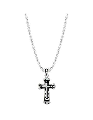 Montana Silversmiths Christian Faith Cross Men's Necklace (Flourished King Cross Necklace)