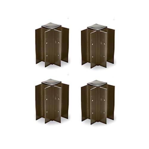 Gardeners Supply Company Raised Garden Bed Lifetime Corners | Sturdy Rustproof Aluminum DIY Planter Box Corners with Screws & Plastic Cap | 6 Height - Set of 4 (Designed to Fit 1 Thick Lumber)
