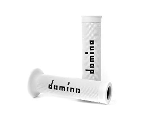 G2 by Domino Moto GP Grips for 7/8 (22mm) Handlebar (Pair) (White/Black)