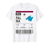 Bordkarte Flugticket Palma Mallorca Flughafen Passagier T-Shirt