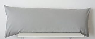 CHESS BED Body Pillowcase Pillow Cover 20 x 54,Natural 100% Egyptian Cotton Finish, 600 Thread Count, Solid Silver Grey Body Pillowcase Cover, (21 x 60, Silver Grey)