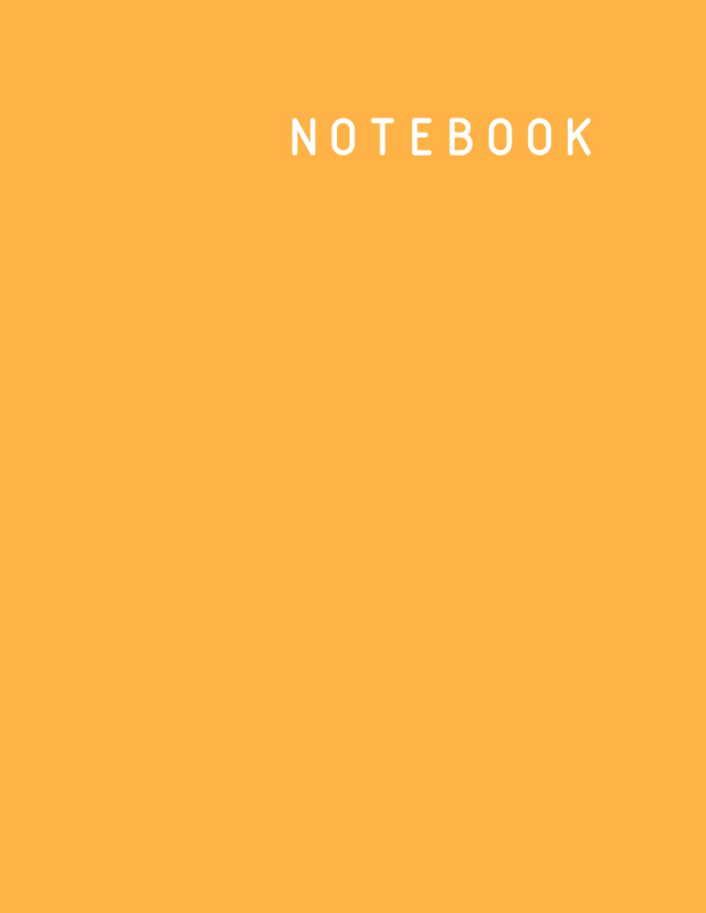 Notebook: 8.5 x 11 inches Unlined/Unruled/Plain 100 page Notebook with margin, Orange cover (Unruled Notebook with Margin)