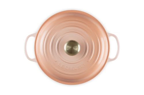 Le Creuset Signature Gourmet-Profitopf aus Gusseisen, 26 cm, 2,2 Liter, Peche – Ansicht 4