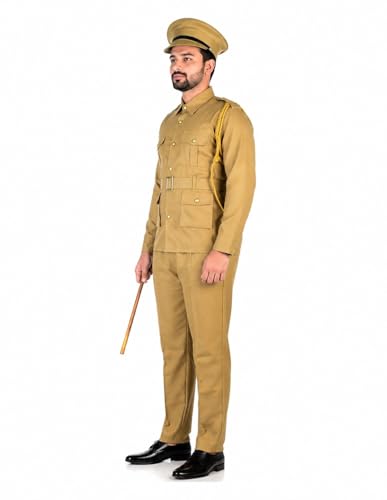 Image of BookMyCostume Premium Fabric Indian Police Commissioner Profession Community Helper Kids Fancy Dress Costume Adults S-M