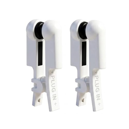 1 Pair Ear Clip Electrode Black Rubber Reusable Clip Compatible with TENS 7000 & Standard Units Meridian Point Stimulation Accessory (White)