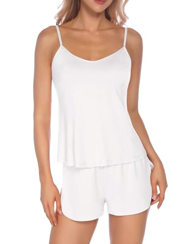 Image of Senert Sexy Pajamas for Women Sleepwear Sexy Lingerie V Neck Pjs Cami Shorts Set Nightwear S-XXL