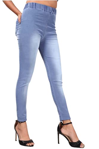 Image of Black Denim Fix Elastic Women Denim Jegging