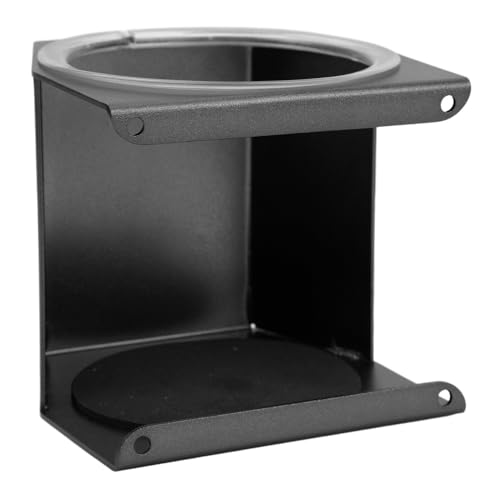 Portavasos para Barcos, portavasos de Pared con Tornillos, portavasos de aleación de Aluminio para vehículos recreativos, para Camping, Coches, escritorios de Oficina, autobuses (Negro)