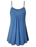 Viracy Tanks for Women, Misses Tank Dress Casual Summer Shirt Pleat Bust Mini Dress Fashion Flare Fi