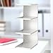 DimyFew Desk Bookshelf Display Stand 3 Tier Multifunction Space Saving Office Storage Rack Desktop Organizer for Office Home Desktop, White