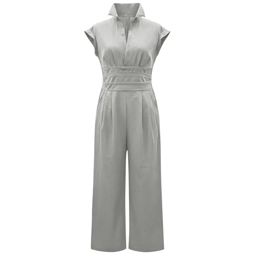 Jumpsuit de mujer elegante y festivo con escote V profundo 5