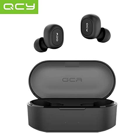 QCY QS2 RKTech TWS Bluetooth V5.0 3D Stereo Sports Wireless Earphones with Dual Microphone with 800 mAh Charging Dock, Siri and Google Assistant