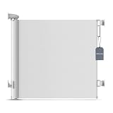 Allyson® Treppen- & Türschutzgitter wetterfest, ausziehbar 140 cm, Weiß