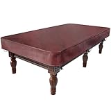 Pool Table Cover 8 Feet Leather/Brown/Waterproof Billiard Table Covers, 8ft Pool Table Covers Outdoor for Billiard Pool Table