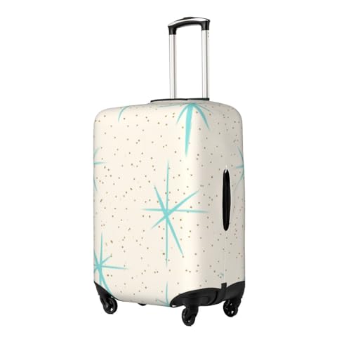 Space Age Turquoise Luggage Cover, Protective Washable Suitcase Cover - Travel High Elastic Fibers Suitcase Protector Fits Small2
