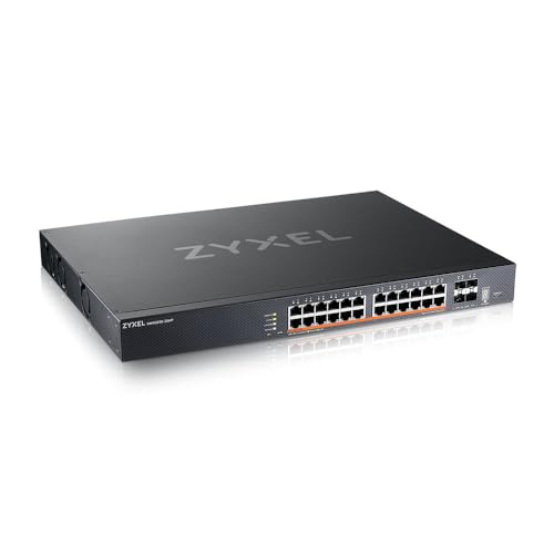 Image of Zyxel 24-Port 2.5Gb PoE Switch | PoE++ with 4 x 10GbE SFP+ Ports | Cloud Managed Multi-Gig L3 Access Switch | Dual Power, AC 700W / DC 1440W | SMB [XMG2230-28HP]