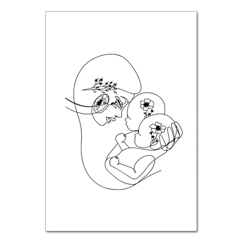 Toile maman papa enfant embrasser, le cadeau idéal pour une crémaillère ou naissance - 2