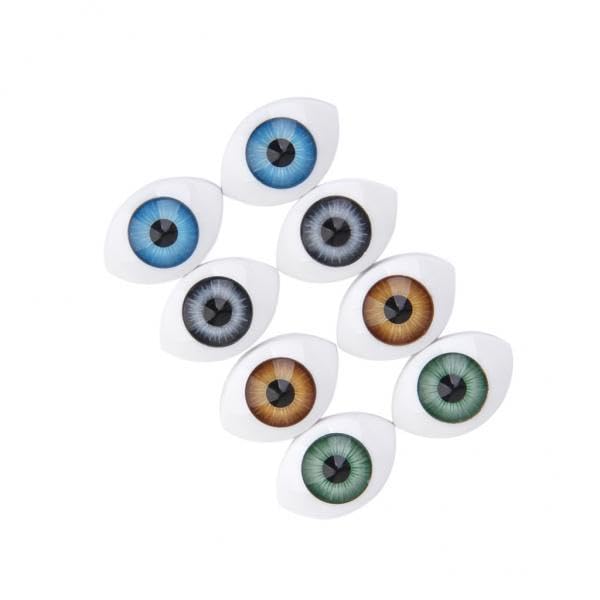 Club Bollywood® 4x8pcs 12mm Iris Oval Hollow PVCDoll Dollfie Eyes Eyeballs-image-14