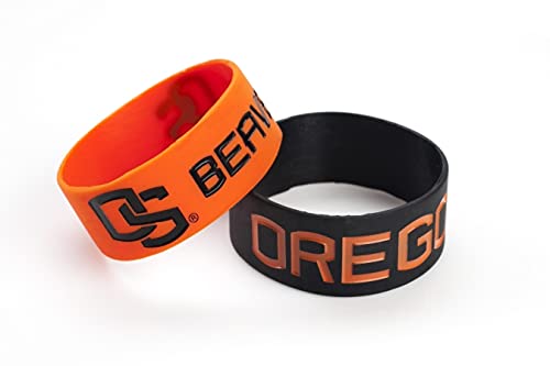 Aminco International inc Oregon State Beavers Bracelets - 2 Pack Wide