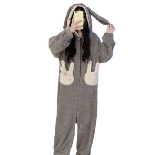 Image of GGOOB Kawaii Loungewear for Women Adult Onesies Fleece Onesie Pajamas for Women Kawaii Bunny Onesies for Women