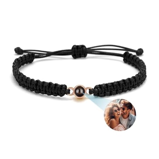BEXOA Personalisiertes Foto Armband mit Bild - Geschenk für Freundin/Mama/Papa/Paare zum Geburtstag, Valentinstag, Weihnachten Projektion Armband für Damen & Herren (Einzigartig)