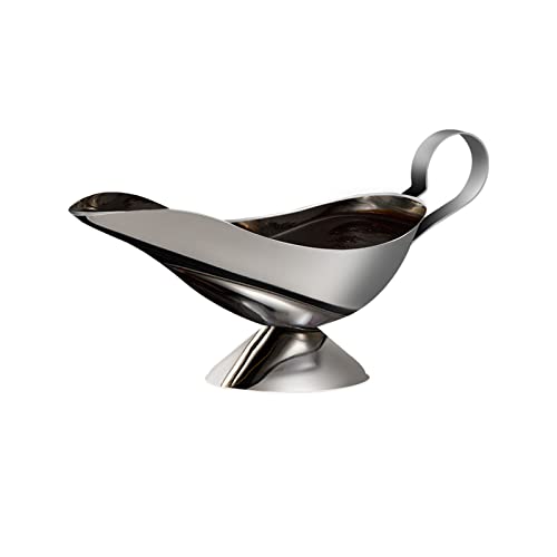 Stainless Steel Gravy Boat,Restaurant Style Gravy Boat,8 Oz Stainless Steel Gravy Pourer Dish Salad Dressing Server #TOP5