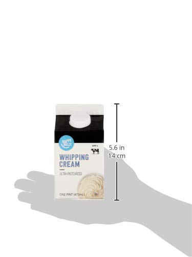 Amazon Brand - Happy Belly Regular Whipping Cream, Ultra-Pasteurized, Kosher, Pint, 16 Fl Oz