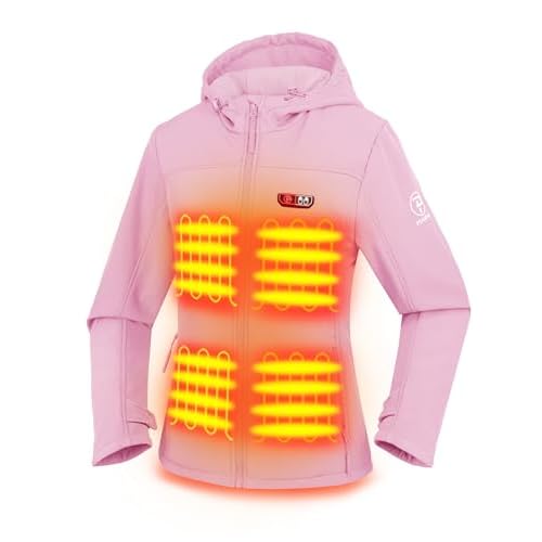 Women's Heated Jacket: 5 Heat Zones, Battery Pack Included
