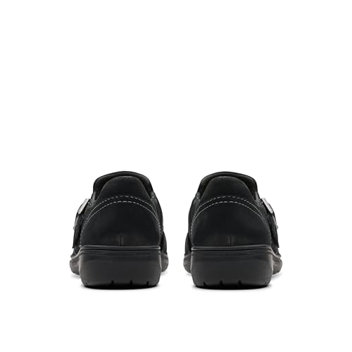 Clarks Clarks Collection Women's Carleigh Jazz Loafer, Black Nubuck, 5 Medium US