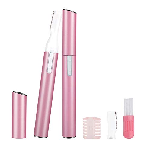 Eyebrow Trimmer for Women, Electric Comb Eyebrow Epilator with Removal Attachments, Dry Use,Painless Electric Razor Remover for Face Chin Lips Neck Bikini-line, Battery-Operated(Not Included )