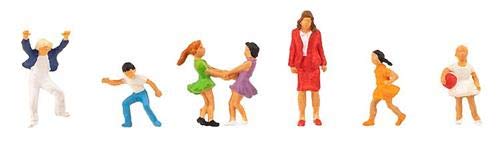 Preisvergleich Produktbild Faller 150958 Schoolchildren (6) & Teacher (1) Figure Set