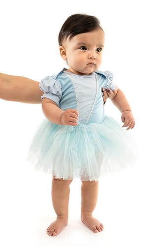 Little Adventures Baby Cinderella Dress Onesie - Machine Washable with No Glitter2