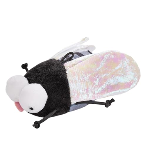 Smbcgdm Giocattolo per gatti a forma di mosca per animali domestici, gattino e gatti, giocattolo sonoro attraente resistente ai graffi C