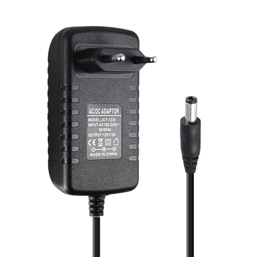 SUCIKORIO 12V 3A Netzteil Adapter Universal Transformator AC 110-240V zu DC 12V 3A 36W Adapter Schaltnetzteil Euro Stecker Steckernetzteil für LED Streifen Lichter Router LED Lampen