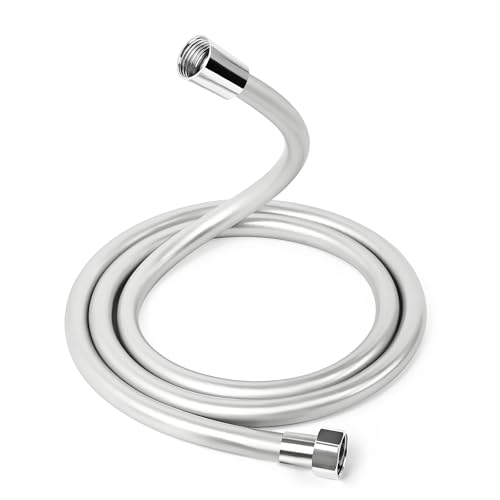 Luxoraiova Universal Duschschlauch, Anti-Twist glatter Brauseschlauch, Korrosionsschutz,Druckbeständig, Knickschutz IN PVC-Optik (150 cm)