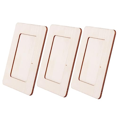 GLSTOY Boys and Girls Artwork Frame Wooden Painting Frame 6 Inches 3 Pack Boys and Girls