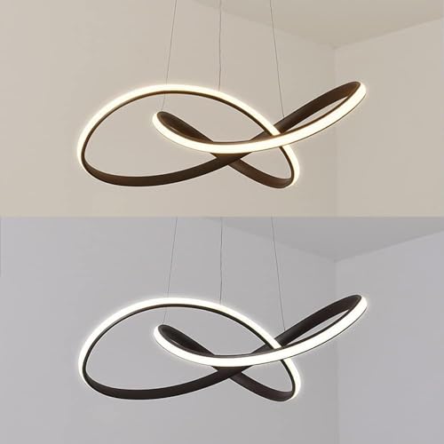 Suspension LED moderne noire 50 cm à intensité variable pour éclairage salon - 5