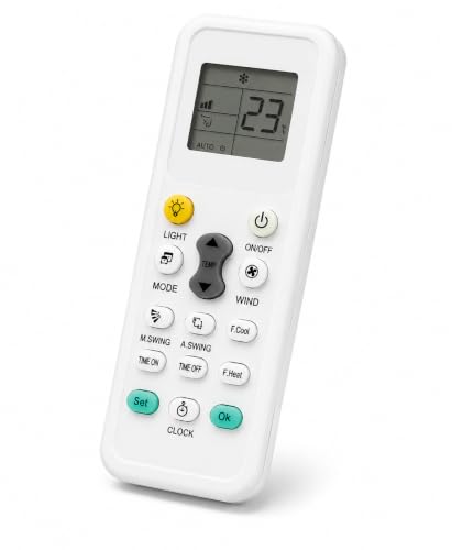Controle Remoto Universal para Ar-Condicionado, Compatível com Todas as Marcas. Fácil Configuração, Display Digital, Timer Inteligente e Alcance de Longa Distância