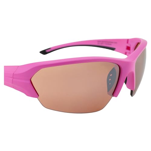 Epoch Eyewear Wake Golf Sunglasses for Women ANSI Z87.1 Pink Half-Frame w/Amber Lens2