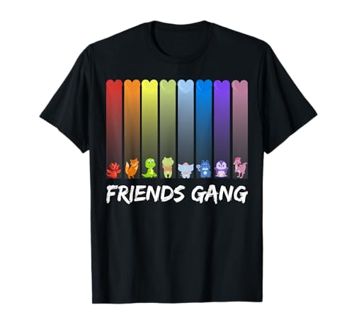 Rainbow Colored, Friends Gang T-Shirt