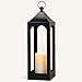 Modern Farmhouse Lantern Decor, Black Metal Decorative Hanging Candle Lanterns Ideal for Home Decor, Parties & Events, 21.2